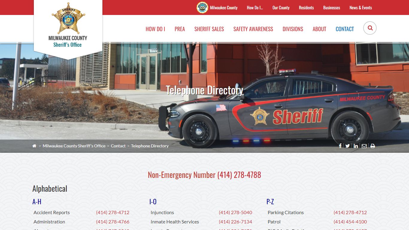 County of Milwaukee | Telephone Directory
